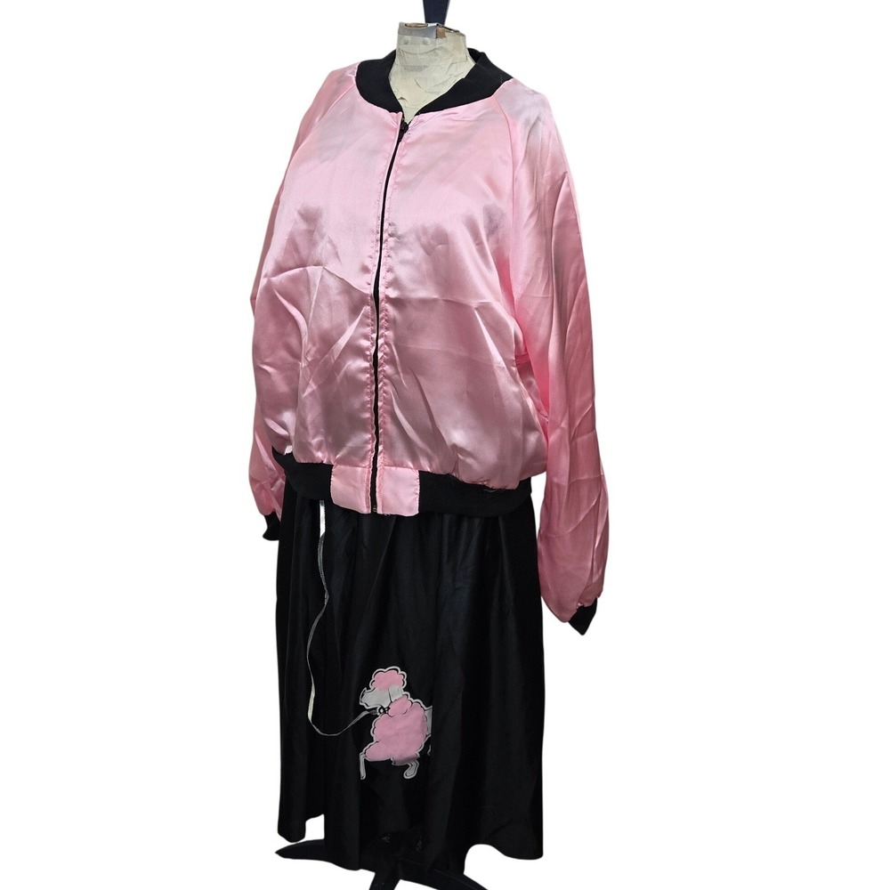 Vintage Disguise Plus 18-20 Bobby Sox Poodle Costume Pink Ladies Jacket Set